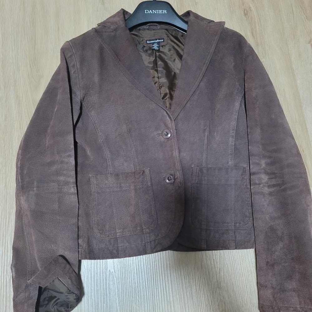 Vintage brown suede blazer